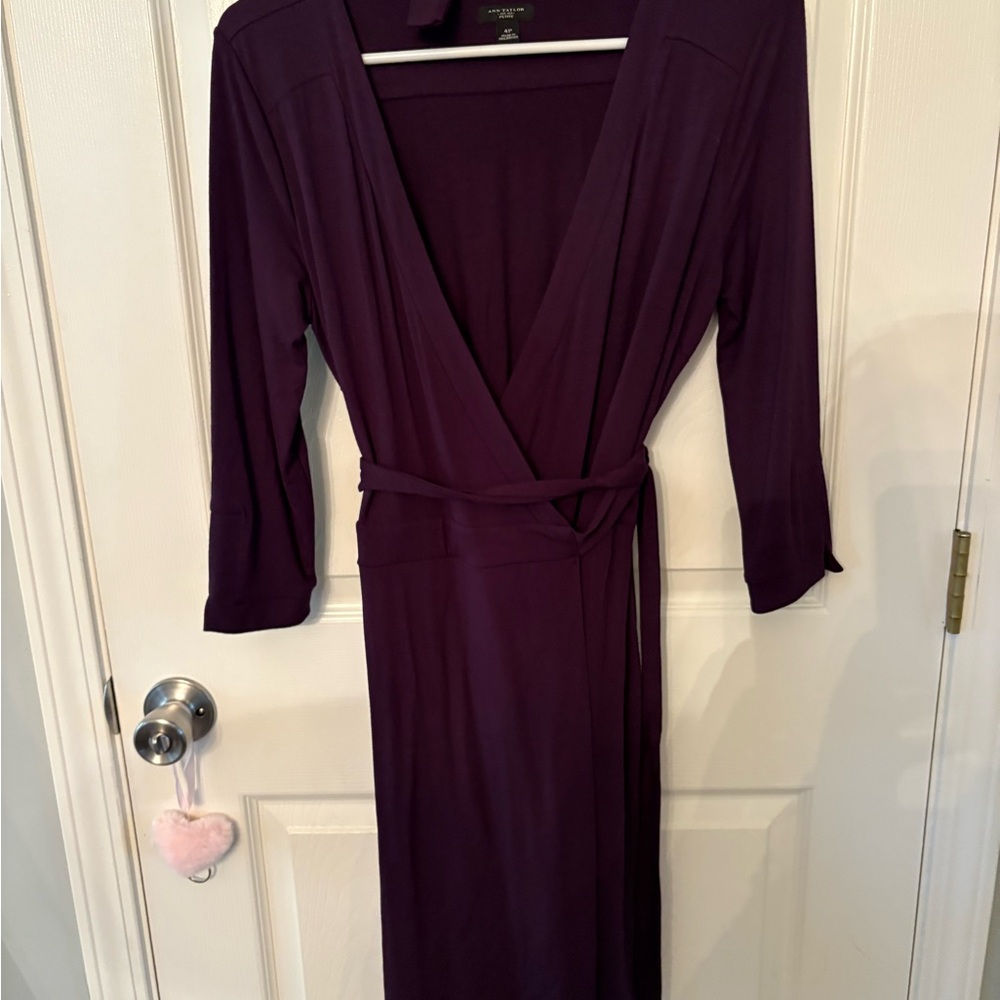 Ann Taylor Deep Purple Wrap Dress